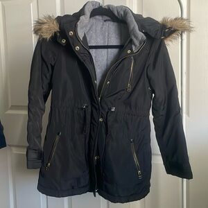 Zara Kids Size 10 Winter Coat Removable Hood